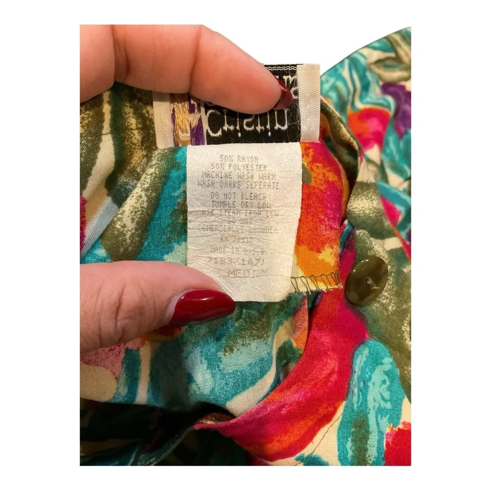 Cristin Stevens Women’s Vintage Multicolor Floral Top and Shorts Set Size M - Picture 10 of 15